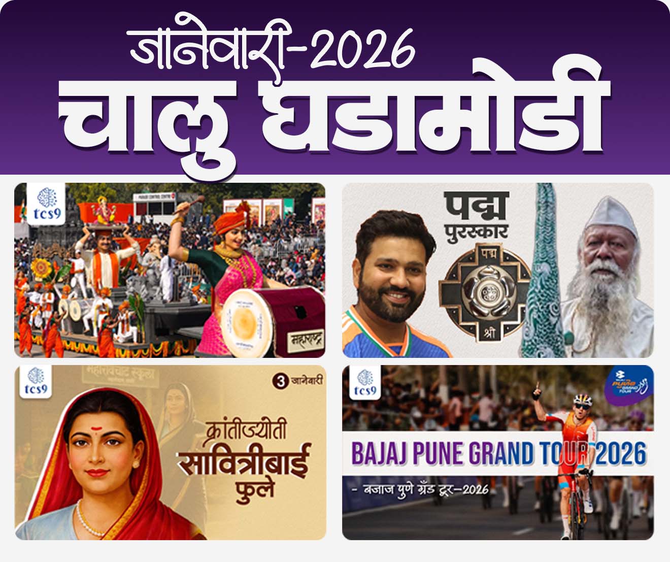 जानेवारी 2026 - महत्त्वाचे चालू घडामोडी | Current Affairs Marathi