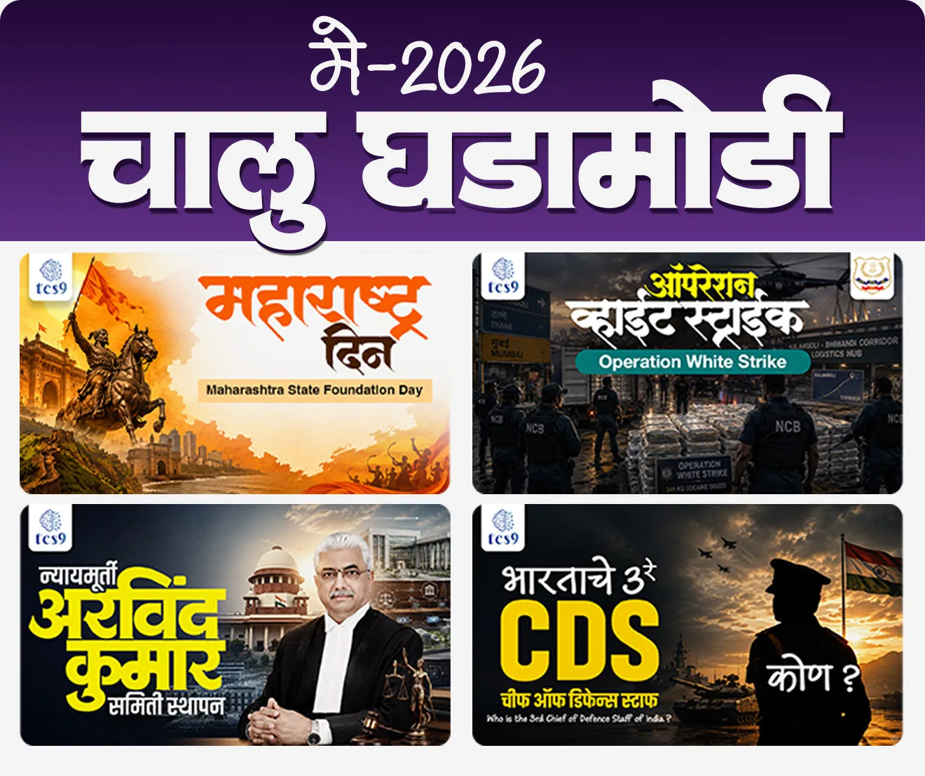 मे 2026 - महत्त्वाचे चालू घडामोडी | Current Affairs Marathi
