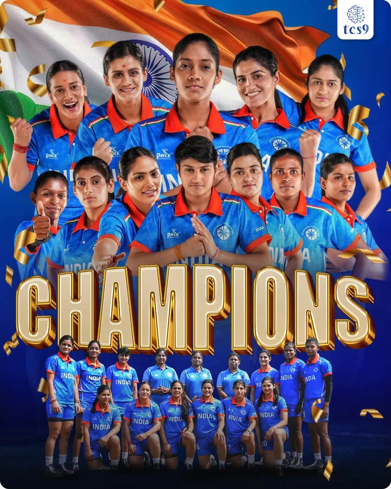 भारताच्या संघाने आशियाई महिला कबड्डी अजिंक्यपद 2025 स्पर्धेचे विजेतेपद जिंकले.