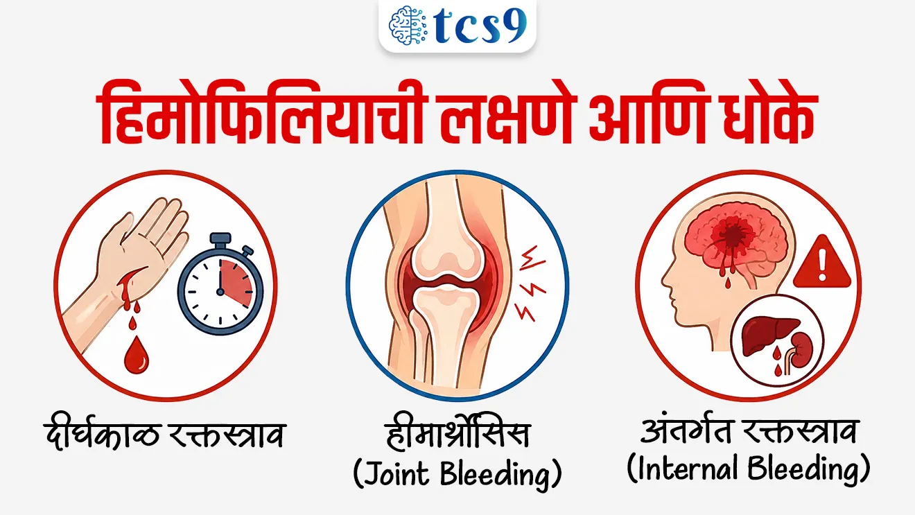 What is Haemophilia ?

📚 Subject : GS - विज्ञान आणि तंत्रज्ञान - रोग आणि आजार

सरळसेवा, तलाठी, वनरक्षक, पोलीस भरती, अग्निवीर , रेल्वे भरती, SSC GD, MPSC, UPSC परीक्षेसाठी विचारलेले / संभाव्य महत्त्वपूर्ण  प्रश्न

प्रश्न) जागतिक आरोग्य संघटनेच्या (WHO) अहवालानुसार, भारतामध्ये सध्या सुमारे 1.4 लाख रुग्ण असलेला 'हिमोफिलिया' हा आजार शरीरातील कोणत्या प्रक्रियेत बिघाड झाल्यामुळे होतो ?

शरीरात इन्शुलिनची निर्मिती न होणे
हाडांमध्ये कॅल्शियमची तीव्र कमतरता असणे
रक्ताची गुठळी किंवा क्लॉटिंग योग्य प्रकारे न होणे
 रक्तातील तांबड्या पेशींचा (RBC) आकार विळ्यासारखा होणे

उत्तर :  रक्ताची गुठळी किंवा क्लॉटिंग योग्य प्रकारे न होणे


📰 बातमी काय ?
जागतिक आरोग्य संघटनेने (WHO) हिमोफिलिया रुग्णांना अधिक चांगल्या आणि समान आरोग्यसेवा मिळाव्यात यासाठी नवीन ठराव पुढे आणला आहे.
यामध्ये धक्कादायक बाब अशी समोर आली आहे की, भारत हा जगातील दुसऱ्या क्रमांकाचा हिमोफिलिया रुग्ण असलेला देश आहे.
भारतामध्ये हिमोफिलियाचे अंदाजे 1.4 लाख रुग्ण आहेत. 

🩸 हिमोफिलिया म्हणजे नेमका कोणता आजार आहे ?
What is Haemophilia ?
हिमोफिलिया हा एक अत्यंत दुर्मिळ, अनुवांशिक (Inherited) रक्तस्त्राव विकार आहे. 
यामध्ये शरीरातील रक्ताची गुठळी होण्याची (Clotting) क्षमता कमी होते किंवा नष्ट होते.
कारण - शरीरात जखम झाल्यानंतर रक्तस्त्राव थांबवण्यासाठी प्लेटलेट्ससोबत काम करणारे विशेष प्रथिने म्हणजेच 'क्लॉटिंग फॅक्टर्स' (Clotting Factors) असतात. 
हिमोफिलियाच्या रुग्णांमध्ये या फॅक्टर्सची (प्रथिनांची) कमतरता असते.

 🧐 लक्षणे आणि धोके (Signs & Symptoms)
• दीर्घकाळ रक्तस्त्राव - साध्या कापल्यास, दातांच्या शस्त्रक्रियेनंतर किंवा जखमेतून सामान्य लोकांपेक्षा खूप जास्त वेळ रक्त वाहत राहते.
• हीमार्थ्रोसिस (Joint Bleeding) -  शरीराच्या अंतर्गत भागातील सांध्यांमध्ये (गुडघे, कोपर, घोटे) अचानक रक्तस्त्राव होणे. यामुळे सांधे सुजतात, तीव्र वेदना होतात आणि कायमचे अपंगत्व (Disability) येऊ शकते.
• जीवघेणा धोका -  गंभीर रुग्णांमध्ये मेंदूच्या आत (Brain Hemorrhage) किंवा अंतर्गत अवयवांमध्ये रक्तस्त्राव झाल्यास तातडीच्या उपचारांभावी मृत्यू होऊ शकतो.

🩺 हिमोफिलियाचे प्रकार कोणते आहे ?
1) हिमोफिलिया A - हा सर्वात सामान्य प्रकार असून, तो फॅक्टर VIII (Factor 8) च्या कमतरतेमुळे होतो.
2) हिमोफिलिया B - याला 'ख्रिसमस डिसीज' (Christmas Disease) असेही म्हणतात. हा फॅक्टर IX (Factor 9) च्या कमतरतेमुळे होतो.

🧬 हिमोफिलिया प्रामुख्याने पुरुषांमध्येच जास्त का आढळतो ?
हा आजार  'X' गुणसूत्रावर (X Chromosome) शी संबंधित (X-linked recessive disorder) आहे.
पुरुषांमध्ये  फक्त एक  'X' गुणसूत्र (X chromosome) असतो.
म्हणून जर दोषपूर्ण   'X' गुणसूत्र मिळाला तर हिमोफिलिया आजार होण्याची शक्यता जास्त असते.
याउलट स्त्रियांमध्ये दोन   'X' गुणसूत्र असल्यामुळे त्या बहुतेक वेळा वाहक (Carrier) असतात.
मात्र काही वेळा सौम्य लक्षणे दिसू शकतात.

💉 हिमोफिलिया साठी आधुनिक उपचार आणि निदान पद्धती कोणती ?
• निदान पद्धती -   शारीरिक तपासणीसोबतच कम्प्लीट ब्लड काऊंट (CBC), aPTT (रक्त गोठण्याचा कालावधी तपासणे) आणि 'फॅक्टर ॲक्टिव्हिटी चाचणी' केली जाते.
• प्रोफिलेक्सिस (Prophylaxis) - यामध्ये जखम होण्याची वाट न पाहता, रक्तस्त्राव रोखण्यासाठी रुग्णाला नियमितपणे आधीच क्लॉटिंग फॅक्टर्सचे इंजेक्शन दिले जाते.
• जनुकीय उपचार (Gene Therapy) - सध्या या आजारावर 'जीन थेरपी' (जनुकीय उपचार) चे संशोधन सुरू आहे. याद्वारे रुग्णाच्या शरीरात कायमस्वरूपी स्वतःचे क्लॉटिंग फॅक्टर्स तयार करण्याची क्षमता निर्माण केली जाऊ शकते.

🧐 भारतापुढील आव्हान 
भारतामध्ये अनेक रुग्णांचे निदानच झालेले नाही, जे देशासमोरील मोठे आरोग्य संकट आहे.
✍️ यामुळे - 
वेळेवर उपचार मिळत नाहीत,
अपंगत्वाचा धोका वाढतो,
आणि गंभीर रक्तस्त्राव (bleeding) जीवघेणे ठरू शकते.


🔑 परीक्षेच्या दृष्टीने IMP रिव्हिजन पॉईंट्स : 
हिमोफिलिया → अनुवांशिक रक्तस्त्राव विकार
मुख्य कारण → शरीरातील रक्ताची गुठळी होण्याची (Clotting) क्षमता कमी किंवा नष्ट होणे 
मुख्य लक्षण → दीर्घकाळ रक्तस्त्राव
हिमोफिलिया-A → Factor VIII कमतरता
हिमोफिलिया-B → Factor IX कमतरता (ख्रिसमस डिसीज)
पुरुषांमध्येच जास्त → पुरुषांमध्ये  फक्त एक  'X' गुणसूत्र असल्यामुळे