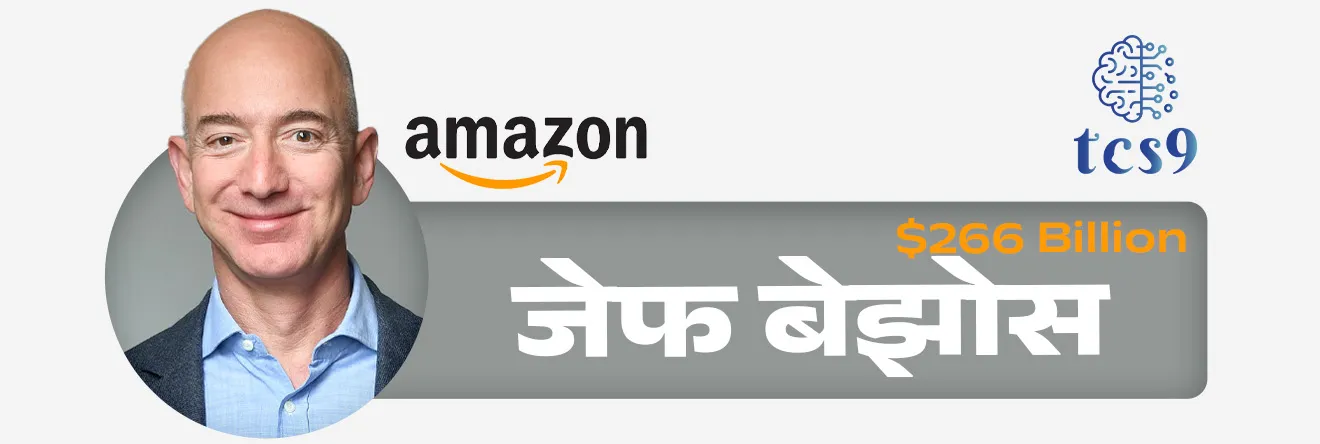 2. दुसऱ्या क्रमांकावर अमेझॉन कंपनीचे जेफ बेझोस (Jeff Bezos) | हुरुन ग्लोबल रिच लिस्ट 2025 नुसार जगातील सर्वात श्रीमंत व्यक्ती कोण ?