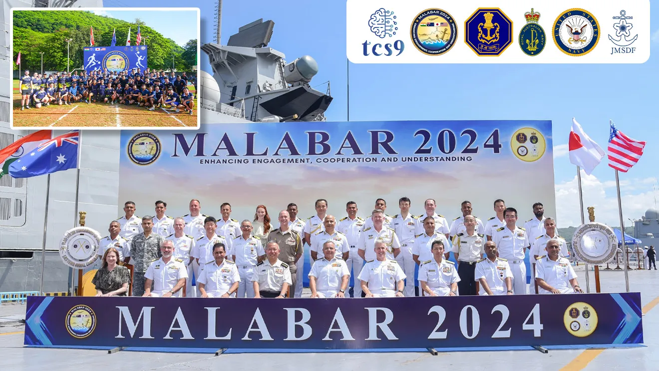 ( Malabar Maritime Exercise 2024 | Malabar naudal yudhaabhyas | Malabar naudal sarav | defence | defence exercise | lashkari sarav | bhartache udhya sarav | Indo-Pacific region | Indo-Pacific area | Indo-Pacific security exercise | maritime security )