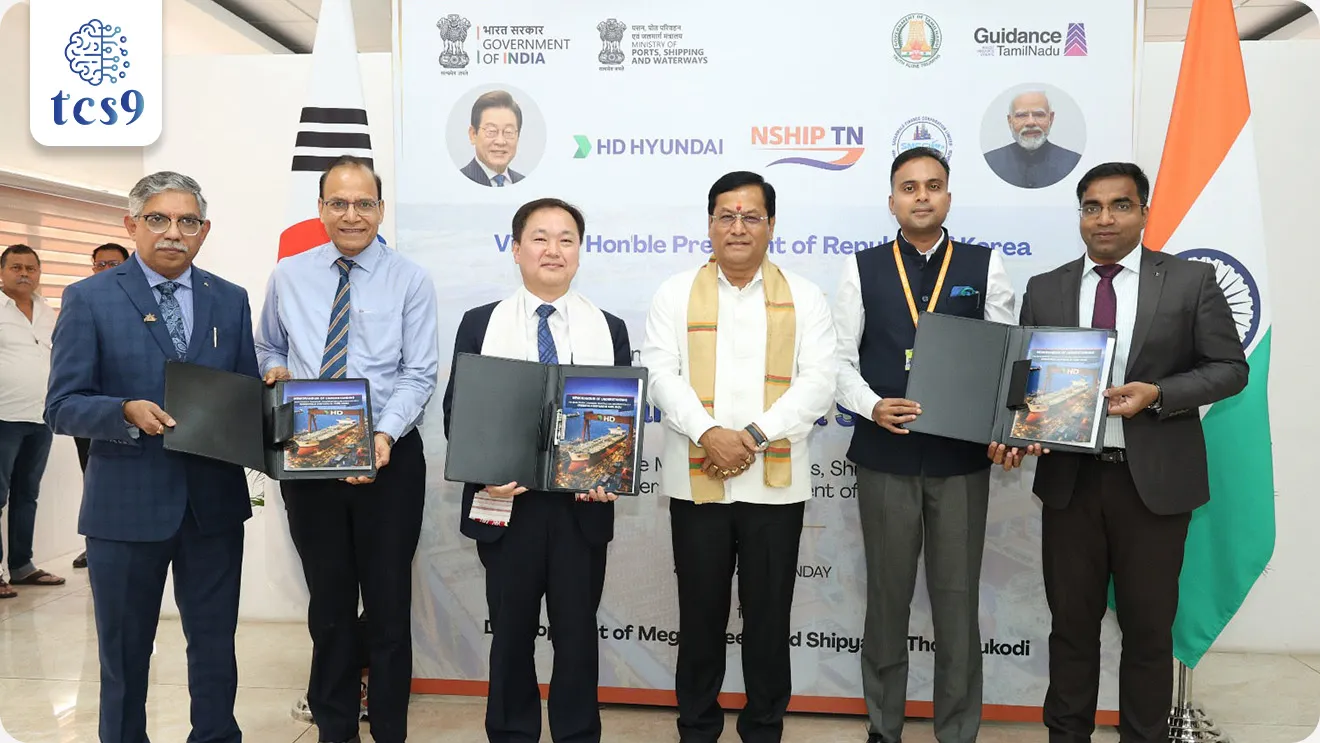भारताचे पहिले महाकाय ग्रीनफिल्ड शिपयार्ड 
India’s 1st Mega Greenfield Shipyard

📚 Subject : GS - अर्थशास्त्र, आंतरराष्ट्रीय करार 

सरळसेवा, तलाठी, वनरक्षक, पोलीस भरती, अग्निवीर , रेल्वे भरती, SSC GD, MPSC, UPSC परीक्षेसाठी विचारलेले / संभाव्य महत्त्वपूर्ण  प्रश्न

प्रश्न)  'मॅरिटाईम अमृत काळ व्हिजन 2047' च्या अंतर्गत केंद्र सरकारने मंजुरी दिलेले भारतातील पहिले 'मेगा ग्रीनफिल्ड शिपयार्ड' खालीलपैकी कोणत्या ठिकाणी स्थापन केले जात आहे ?
थुथुकुडी (तमिळनाडू)
कोची (केरल)
जामनगर (गुजरात)
रत्नागिरी (महाराष्ट्र)

उत्तर : थुथुकुडी (तमिळनाडू)


📰 बातमी काय ?
 केंद्रीय बंदरे, जहाजबांधणी आणि जलमार्ग मंत्रालयाच्या (MoPSW) अंतर्गत तामिळनाडूतील तूतीकोरीन येथे भारताचे पहिले महाकाय ग्रीनफिल्ड शिपयार्ड विकसित करण्यासाठी एका करारावर स्वाक्षऱ्या करण्यात आल्या आहेत.

त्रिपक्षीय करार (Tripartite Agreement): 
✍️ हा करार खालील तीन मुख्य संस्थांमध्ये झाला आहे - 
1) HD KSOE (दक्षिण कोरियाची आघाडीची जहाजबांधणी कंपनी)
2) NSHIP-TN (व्ही. ओ. चिदंबरनार पोर्ट ऑथॉरिटी आणि SIPCOT यांचा संयुक्त उपक्रम)
3) सागरमाला फायनान्स कॉर्पोरेशन लिमिटेड (भारत सरकार).

'VOYAGES' फ्रेमवर्क: 
हा करार भारत आणि दक्षिण कोरिया (ROK) यांच्यातील 'VOYAGES' (Shared Vision for Operation of Yard Assisted Growth with Efficiency and Scale) या सर्वसमावेशक आराखड्याचा भाग आहे. 
याचा उद्देश जहाज बांधणी, नौवहन आणि सागरी लॉजिस्टिक्समध्ये द्विपक्षीय सहकार्य वाढवणे हा आहे.

प्रकल्पाची क्षमता आणि राष्ट्रीय उद्दिष्ट (Capacity & Scale):
प्रचंड क्षमता - या ग्रीनफिल्ड शिपयार्डची वार्षिक उत्पादन क्षमता 2.5 दशलक्ष ग्रॉस टनेज (Million Gross Tonnage - GT) इतकी अवाढव्य असेल.

जागतिक उद्दिष्ट - वर्ष 2047 पर्यंत भारताचे एकूण वार्षिक जहाजबांधणी उत्पादन 4.5 दशलक्ष GT वर नेणे आणि जगातील अव्वल 5 जहाजबांधणी देशांमध्ये स्थान मिळवणे हे भारताचे लक्ष्य असून हा प्रकल्प त्याचा मुख्य कणा आहे.

नॅशनल शिपबिल्डिंग मिशन - या प्रकल्पाला 'नॅशनल शिपबिल्डिंग मिशन' कडून तत्वतः मंजुरी मिळाली असून, ते 'तूतीकोरीन शिपबिल्डिंग क्लस्टर' (Thoothukudi Shipbuilding Cluster) चे मुख्य केंद्र म्हणून कार्य करेल.

🤝 ग्रीनफिल्ड शिपयार्ड प्रकल्पाचे फायदे : 
रोजगार निर्मिती - या प्रकल्पामुळे थेट 15,000 प्रत्यक्ष नोकऱ्या निर्माण होतील.
पूरक व्यवस्था - यामुळे हरित जहाजबांधणी तंत्रज्ञान (Green Shipping Technologies), पूरक उत्पादन उद्योग आणि डिजिटल शिपबिल्डिंगला गती मिळेल.
कामगार कौशल्य विकास -  या भागीदारी अंतर्गत केवळ पायाभूत सुविधाच नव्हे, तर भारतीय व्यावसायिकांना दक्षिण कोरियातील 'HD KSOE' च्या केंद्रांमध्ये प्रगत प्रशिक्षण आणि कौशल्य विकास देखील दिला जाईल.

🔑 परीक्षेच्या दृष्टीने IMP रिव्हिजन पॉईंट्स : 
 भारतातील पहिले मेगा ग्रीनफिल्ड शिपयार्ड → थुथुकुडी, तमिळनाडू.
 सहयोगी देश → दक्षिण कोरिया (HD KSOE संस्था).
 द्विपक्षीय आराखड्याचे नाव → VOYAGES फ्रेमवर्क (भारत-दक्षिण कोरिया).
 भारताचे 2047 चे लक्ष्य → जागतिक जहाज बांधणीत अव्वल 5 देशांमध्ये सामील होणे
 रोजगार क्षमता → 15,000 प्रत्यक्ष नोकऱ्यांची निर्मिती.



Source pib
Landmark MoU Signed for India’s First Mega Greenfield Shipyard at Thoothukudi

HD KSOE, NSHIP-TN and SMFCL sign tripartite agreement for 2.5 Million GT capacity shipyard; major boost to Maritime Amrit Kaal Vision 2047

India’s 1st Mega Greenfield Shipyard at Thoothukudi, Ministry of Ports, Shipping and Waterways, National Shipbuilding Mission,  



प्रश्न)  'मॅरिटाईम अमृत काळ व्हिजन 2047' च्या अंतर्गत केंद्र सरकारने मंजुरी दिलेले भारतातील पहिले 'मेगा ग्रीनफिल्ड शिपयार्ड' खालीलपैकी कोणत्या ठिकाणी स्थापन केले जात आहे ?
थुथुकुडी (तमिळनाडू)
कोची (केरल)
जामनगर (गुजरात)
रत्नागिरी (महाराष्ट्र)

उत्तर : थुथुकुडी (तमिळनाडू)
 
भारताचे पहिले 'मेगा ग्रीनफिल्ड शिपयार्ड' तमिळनाडूतील थुथुकुडी येथे दक्षिण कोरियाच्या सहकार्याने उभारले जात आहे. 
या प्रकल्पामुळे भारताची सागरी जहाज बांधणी क्षमता वाढणार असून, स्थानिक पातळीवर 15,000 थेट रोजगार निर्माण होण्याची अपेक्षा आहे.




प्रश्न 2) तामिळनाडू येथील देशातील पहिल्या 'मेगा ग्रीनफिल्ड शिपयार्ड' प्रकल्पाबाबत खालील विधाने विचारात घ्या :

अ) हा प्रकल्प भारत आणि जपान देशांमधील 'VOYAGES' फ्रेमवर्क अंतर्गत स्वाक्षरी झालेला एक द्विपक्षीय सागरी करार आहे.
ब) या प्रकल्पाची वार्षिक उत्पादन क्षमता 2.5 दशलक्ष ग्रॉस टनेज (Million GT) इतकी नियोजित असून, याद्वारे थेट 15,000 रोजगार निर्मिती अपेक्षीत आहे.
क) भारताला 2047 पर्यंत जगातील अव्वल पाच जहाजबांधणी (Shipbuilding) देशांमध्ये समाविष्ट करणे हे या प्रकल्पाचे मुख्य राष्ट्रीय उद्दिष्ट आहे.

वरीलपैकी कोणती विधाने बरोबर आहेत ?
 1. फक्त अ आणि ब
2. फक्त ब आणि क
3. फक्त अ आणि क
4. वरील सर्व विधाने बरोबर आहेत.

उत्तर : फक्त ब आणि क

❌ विधान (अ) चुकीचे आहे कारण -  हा करार दक्षिण कोरिया (South Korea / ROK) आणि भारत सरकार यांच्यात झालेला त्रिपक्षीय करार आहे.
✍️ हा करार खालील तीन मुख्य संस्थांमध्ये झाला आहे - 
1) HD KSOE (दक्षिण कोरियाची आघाडीची जहाजबांधणी कंपनी)
2) NSHIP-TN (व्ही. ओ. चिदंबरनार पोर्ट ऑथॉरिटी आणि SIPCOT यांचा संयुक्त उपक्रम)
3) सागरमाला फायनान्स कॉर्पोरेशन लिमिटेड (भारत सरकार).

✅ विधान (ब) बरोबर आहे -  2.5 दशलक्ष GT वार्षिक क्षमता आणि 15,000 प्रत्यक्ष रोजगार निर्मिती हे याचे अधिकृत आकडे आहेत.
✅ विधान (क) बरोबर आहे - 'मॅरिटाईम अमृत काल व्हिजन 2047' नुसार भारताला जागतिक स्तरावर टॉप ५ जहाजबांधणी राष्ट्रांमध्ये नेण्यासाठी हे मुख्य पाऊल आहे.