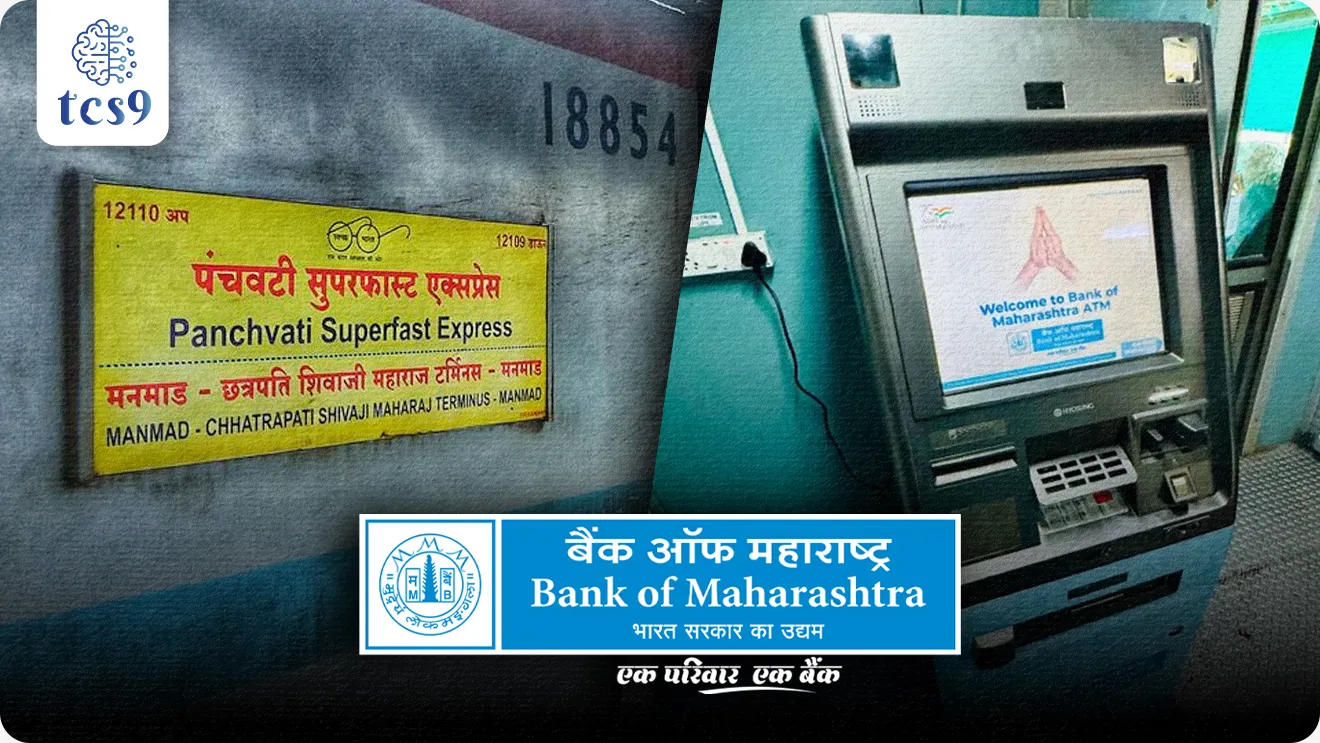 • रेल्वेगाड्यांमध्ये ATM बसवणारी बँक ऑफ महाराष्ट्र ही भारतातील पहिली बँक ठरली.
• बँक ऑफ महाराष्ट्राने प्रवाशांच्या सोयीसाठी पंचवटी एक्सप्रेस या ट्रेन मध्ये ATM  बसवले आहे, जो एक पायलट प्रोजेक्ट होता.
• जर हा प्रयोग यशस्वी झाला तर तो इतर रेल्वे गाड्यांमध्येही लागू केला जाईल.
• पंचवटी एक्सप्रेस ही एक इंटरसिटी ट्रेन आहे जी मुंबईच्या छत्रपती शिवाजी महाराज टर्मिनस (CSMT) ला नाशिक जिल्ह्यातील मनमाडशी जोडते. 
• ही ट्रेन भारतीय रेल्वेच्या मध्य विभागाद्वारे व्यवस्थापित केली जाते.