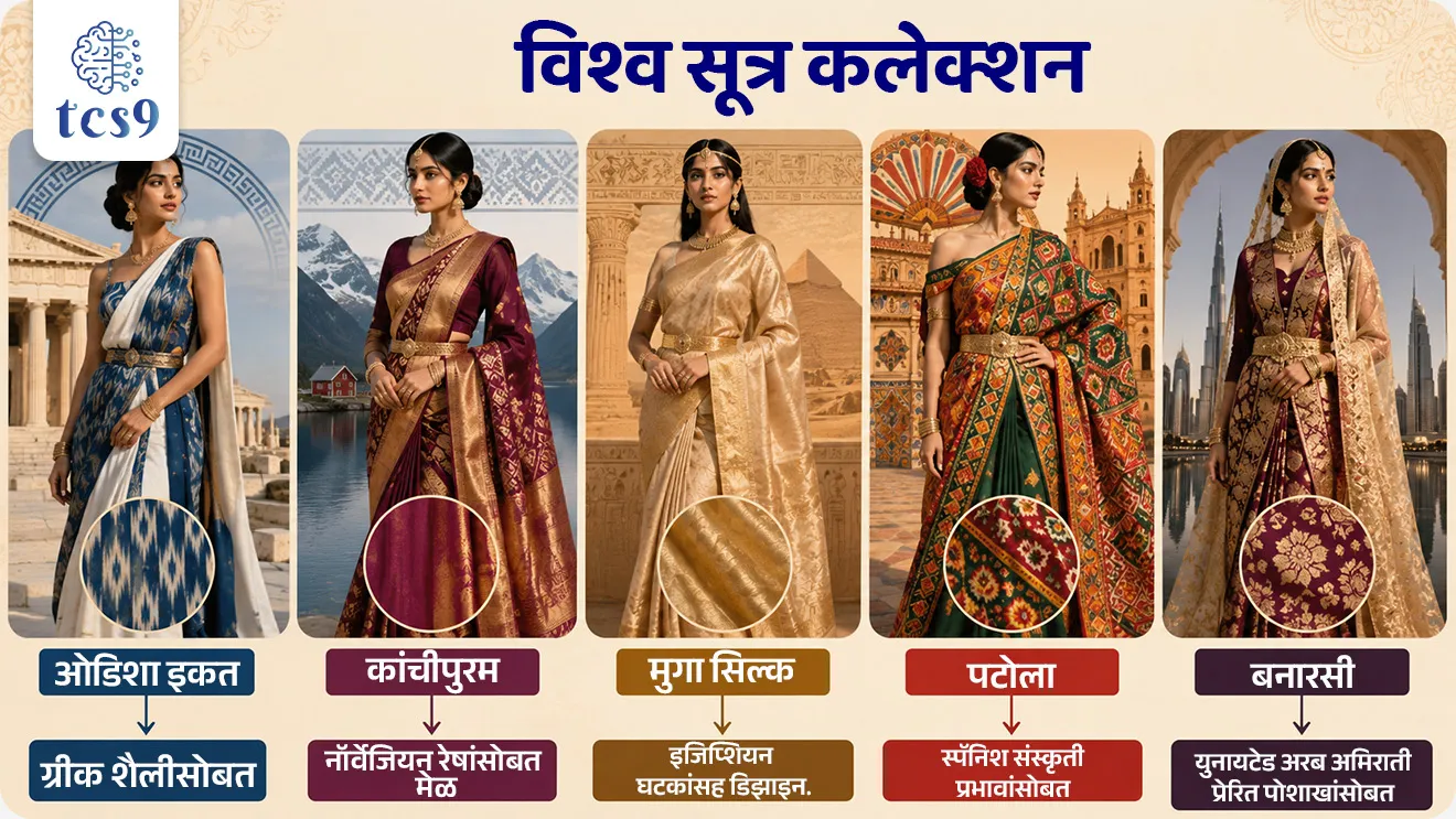 Vishwa Sutra Collection

📚 Subject : GS - सरकारी योजना - उपक्रम

सरळसेवा, तलाठी, वनरक्षक, पोलीस भरती, अग्निवीर , रेल्वे भरती, SSC GD, MPSC, UPSC परीक्षेसाठी विचारलेले / संभाव्य महत्त्वपूर्ण  प्रश्न


प्रश्न)  केंद्रीय वस्त्रोद्योग मंत्रालय आणि NIFT ने संयुक्तपणे विकसित केलेल्या, भारतीय हातमागाला जागतिक ओळख देणाऱ्या ‘विश्व सूत्र’ (Vishwa Sutra) संग्रहाचे अनावरण नुकतेच कोठे करण्यात आले ?

 61 वी फेमिना मिस इंडिया, भुवनेश्वर
आंतरराष्ट्रीय फॅशन वीक, नवी दिल्ली
जागतिक व्यापार परिषद, मुंबई
60 वा फिल्मफेअर सोहळा, गोवा

उत्तर : 61 वी फेमिना मिस इंडिया, भुवनेश्वर

📰 बातमी काय ? 
भारतीय हातमाग (Handloom) क्षेत्राला जागतिक पातळीवर नेण्याच्या उद्देशाने 'विश्व सूत्र' (Vishwa Sutra) या विशेष डिझायनर कलेक्शनचे अनावरण भुवनेश्वर येथे 61 व्या फेमिना मिस इंडिया (Femina Miss India) स्पर्धेत करण्यात आले. 

🤔 'विश्व सूत्र' म्हणजे काय ?
हा भारतीय हातमाग क्षेत्रातील एक आगळावेगळा प्रयोग आहे. 
यामध्ये भारताच्या विविध राज्यांतील 30 वेगवेगळ्या हातमाग विणकामांना (Handloom Weaves) जगातील 30 वेगवेगळ्या देशांच्या सांस्कृतिक शैली, डिझाइन आणि पेहरावांसोबत (Silhouettes) जोडून आधुनिक फॅशन स्वरूपात सादर करण्यात आले आहे.

🤝 निर्मिती आणि भागीदार : 
• मंत्रालय - केंद्रीय वस्त्रोद्योग मंत्रालय (Ministry of Textiles) अंतर्गत विकास आयुक्त (हातमाग) यांचे कार्यालय.
• शैक्षणिक भागीदार - राष्ट्रीय फॅशन तंत्रज्ञान संस्था (NIFT - National Institute of Fashion Technology) ही या प्रकल्पाची डिझाइन पार्टनर आहे.
• व्यासपीठ -  भुवनेश्वर येथे पार पडलेल्या 61 व्या फेमिना मिस इंडिया स्पर्धेच्या सुरुवातीच्या फेरीत 30 राज्यांच्या विजेत्यांनी हे कलेक्शन परिधान करून याचे जागतिक सादरीकरण केले.

🎯 प्रमुख वैशिष्ट्ये आणि नाविन्यपूर्ण जोड्या (Innovative Pairings) : 
या उपक्रमात भारताचे पारंपारिक विणकाम आणि परदेशी संस्कृती यांचा सुरेख संगम पाहायला मिळाला:
• ओडिशा इकत (Odisha Ikat) → ग्रीक शैलीसोबत
• कांचीपुरम (Kanchipuram) → नॉर्वेजियन (Norwegian) रेषांसोबत मेळ.
• मुगा सिल्क (Muga Silk) → इजिप्शियन (Egyptian) घटकांसह डिझाइन.
• पटोला (Patola) →  स्पॅनिश (Spanish) संस्कृती प्रभावांसोबत.
• बनारसी (Banarasi) → युनायटेड अरब अमिराती (UAE) प्रेरित पोशाखांसोबत.

🌾 कुणबी (Kunbi) विणकाम चर्चेत का आले ?
विजेता - कुणबी विणकाम (Kunbi Weave): 61 व्या फेमिना मिस इंडियाची विजेती साध्वी सतीश सैल हिने मध्य युरोपीय स्कर्टच्या स्वरूपात गोव्याचे पारंपारिक 'कुणबी विणकाम' परिधान केले होते.

🤔 आर्थिक आणि धोरणात्मक महत्त्व (Significance) :
1) ‘व्होकल फॉर लोकल टू ग्लोबल’ - हा उपक्रम ग्रामीण विणकर आणि महिला उद्योजकांना आंतरराष्ट्रीय बाजारपेठ मिळवून देऊन पारंपारिक कौशल्यांना आर्थिकदृष्ट्या सक्षम करणे, या दूरदृष्टीकोनाला बळकटी देतो.

2) ५F संकल्प (5F Vision) -  हा उपक्रम थेट पंतप्रधानांच्या ५F संकल्पनेची अंमलबजावणी करतो.
Farm to Fibre to Factory to Fashion to Foreign — अर्थात शेतापासून धाग्यापर्यंत तेथून कारखान्यापर्यंत तेथून फॅशन आणि परदेशात.
 या मूल्य साखळीला चालना देत हातमाग क्षेत्राच्या माध्यमातून शाश्वत रोजगार, सांस्कृतिक उद्योगांची मजबुती आणि जागतिक वस्त्र आणि फॅशन बाजारात भारताची उपस्थिती वाढवण्यात हातमागाच्या मोलाच्या भूमिकेवरही भर देतो.


🔑 परीक्षेच्या दृष्टीने IMP रिव्हिजन पॉईंट्स : 
विश्व सूत्र (Vishwa Sutra) → भारतीय हातमाग आधारित डिझायनर संग्रह
मंच → 61 वी Femina Miss India, भुवनेश्वर
30-30 Framework → 30 राज्ये + 30 देश
संबंधित मंत्रालय → केंद्रीय वस्त्रोद्योग मंत्रालय
भागीदार संस्था → National Institute of Fashion Technology
मुख्य उद्देश → भारतीय हातमागाला जागतिक फॅशनशी जोडणे