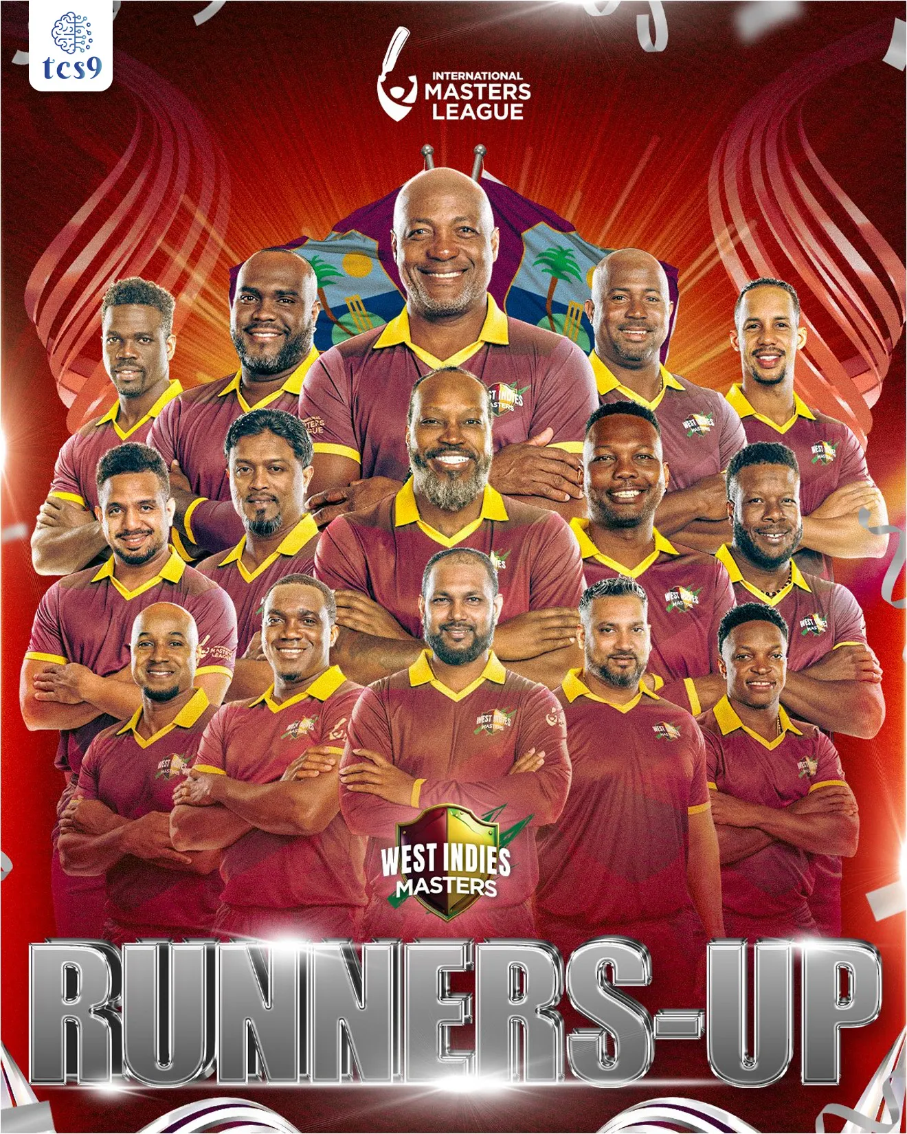 West-Indies Masters | • उपविजेता संघ : वेस्ट इंडिज मास्टर्स ( कर्णधार : ब्रायन लारा) | Brian Lara