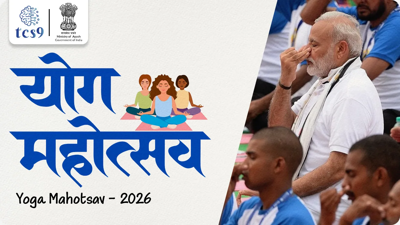 Morarji Desai National Institute of Yoga (MDNIY), Ministry of Ayush, Yoga Mahotsav–2026,  Lonar,  Buldhana, Maharashtra Asia Book of Records Set with Collective Trikonasana Practice at Yoga Mahotsav–2026, Trikonasana  world yoga day, talathi